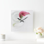 Calla Lily Vierkante Klok (Huis)