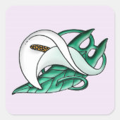Calla lily vierkante sticker (Voorkant)
