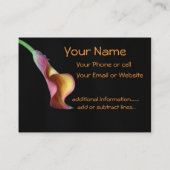 Calla Lily visitekaartje (Achterkant)