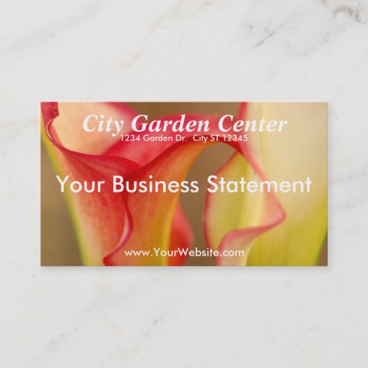 Calla Lily Visitekaartje (Voorkant)