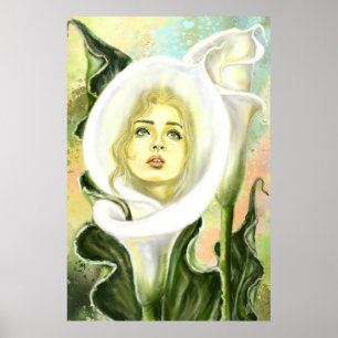 Calla Lily Vrouw Poster
