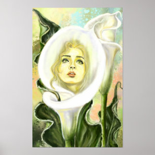 Calla Lily Vrouw Poster