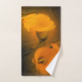 Calla Lily Warm Yellow Cubist Effect Bad Handdoek (Handdoek)