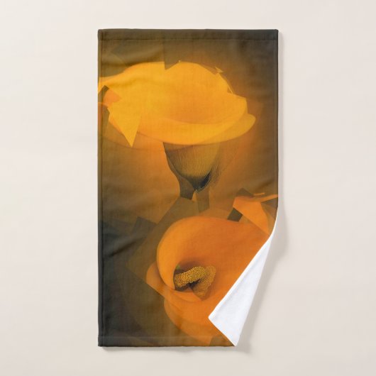 Calla Lily Warm Yellow Cubist Effect Bad Handdoek (Handdoek)