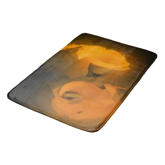 Calla Lily Warm Yellow Cubist Effect Badmat (Gekanteld)