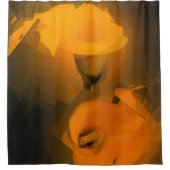 Calla Lily Warm Yellow Cubist Effect Douchegordijn (Voorkant)