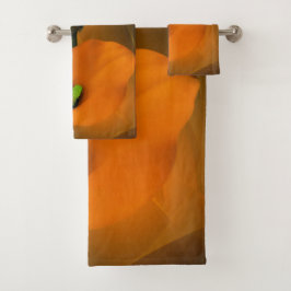 Calla Lily Warm Yellow Mist Achtergrond Bad Handdoek