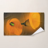 Calla Lily Warm Yellow Mist Achtergrond Bad Handdoek (Handdoek)