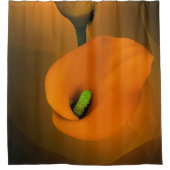 Calla Lily Warm Yellow Mist Achtergrond Douchegordijn (Voorkant)