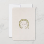 Calla Lily Wedding Bedankt Art Nouveau Kaart (Achterkant)