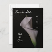 Calla Lily Wedding Bewaar de datum Aankondigingskaart (Voorkant / Achterkant)