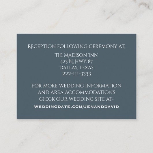  Calla Lily Wedding Enclosure Card Informatiekaartje (Voorkant)