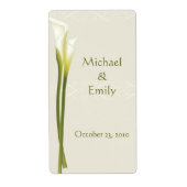 Calla Lily Wedding Favor Labels (Voorkant)