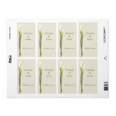 Calla Lily Wedding Favor Labels (Full Sheet)