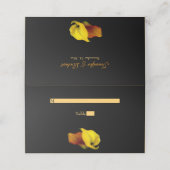 Calla Lily Wedding Gevouwen Plaats Kaart Plaatskaartje (Buitenkant ongevouwen)