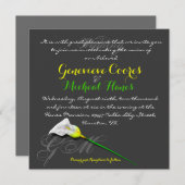 Calla Lily Wedding Invitation (Vers.3) Kaart (Voorkant / Achterkant)