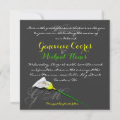 Calla Lily Wedding Invitation (Vers.3) Kaart (Voorkant)