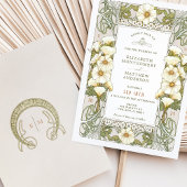 Calla Lily Wedding Invitations Art Nouveau Mucha Kaart