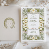 Calla Lily Wedding Invitations Art Nouveau Mucha Kaart