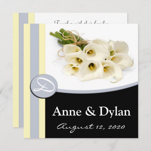 Calla Lily Wedding Invitations Kaart (Voorkant / Achterkant)