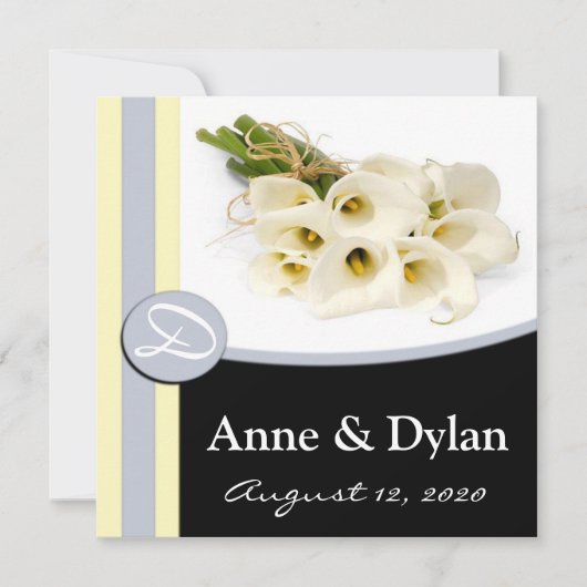 Calla Lily Wedding Invitations Kaart (Voorkant)