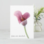 Calla Lily Wedding Invitations Kaart (Staand voorkant)