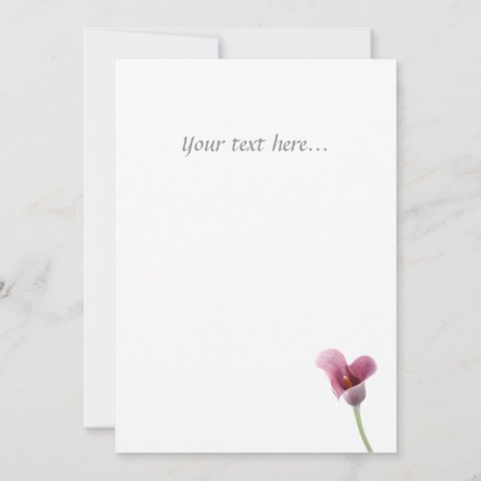 Calla Lily Wedding Invitations Kaart (Achterkant)