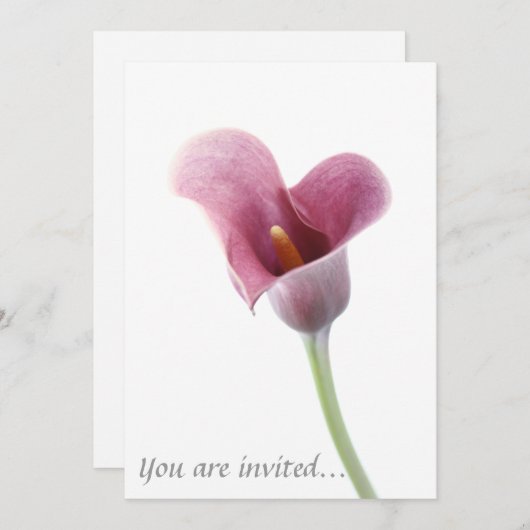 Calla Lily Wedding Invitations Kaart (Voorkant / Achterkant)