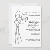 Calla Lily Wedding Invite Kaart (Voorkant)