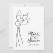 Calla Lily Wedding Invite Kaart (Achterkant)
