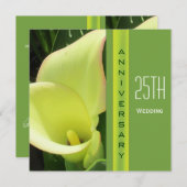 Calla Lily Wedding Jubileum Invitation Kaart (Voorkant / Achterkant)
