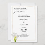Calla Lily Wedding Reception Uitnodiging (Voorkant)