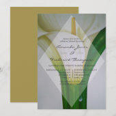 Calla Lily Wedding Rehearsal Dinner Kaart (Voorkant / Achterkant)