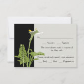 Calla Lily Wedding Reply Card RSVP Kaartje (Voorkant)