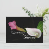 Calla Lily Wedding Shower Uitnodiging (Staand voorkant)