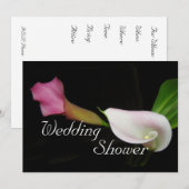 Calla Lily Wedding Shower Uitnodiging (Voorkant / Achterkant)