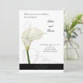 Calla Lily Wedding Uitnodiging (Staand voorkant)