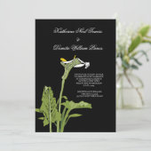 Calla Lily Wedding Uitnodiging (Staand voorkant)