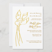 Calla Lily Wedding Uitnodiging (Voorkant)