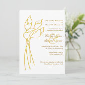 Calla Lily Wedding Uitnodiging (Staand voorkant)