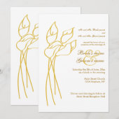 Calla Lily Wedding Uitnodiging (Voorkant / Achterkant)