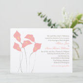 Calla Lily Wedding Uitnodiging (Staand voorkant)