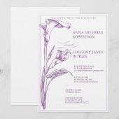 Calla Lily Wedding Uitnodiging (Voorkant / Achterkant)