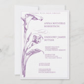 Calla Lily Wedding Uitnodiging (Voorkant)