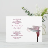 Calla Lily Wedding Uitnodiging (Staand voorkant)