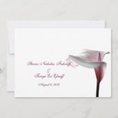 Calla Lily Wedding Uitnodiging (Achterkant)