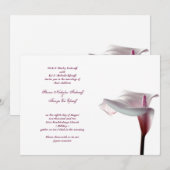 Calla Lily Wedding Uitnodiging (Voorkant / Achterkant)