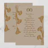Calla Lily Wedding uitnodiging (Voorkant / Achterkant)