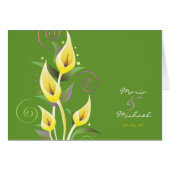 Calla Lily Wedding Uitnodiging Hartelijk dank (Voorkant Horizontaal)