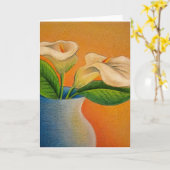 Calla Lily Wenskaart Kaart (Gele Bloem)